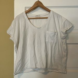 Urban outfitters white cropped tee size small